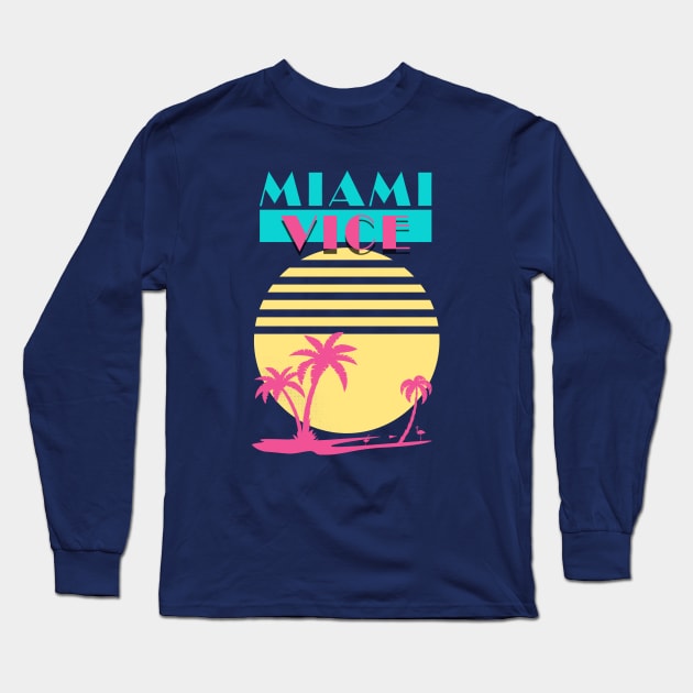 Miami Vice - Vintage Long Sleeve T-Shirt by NorthWestDesigns